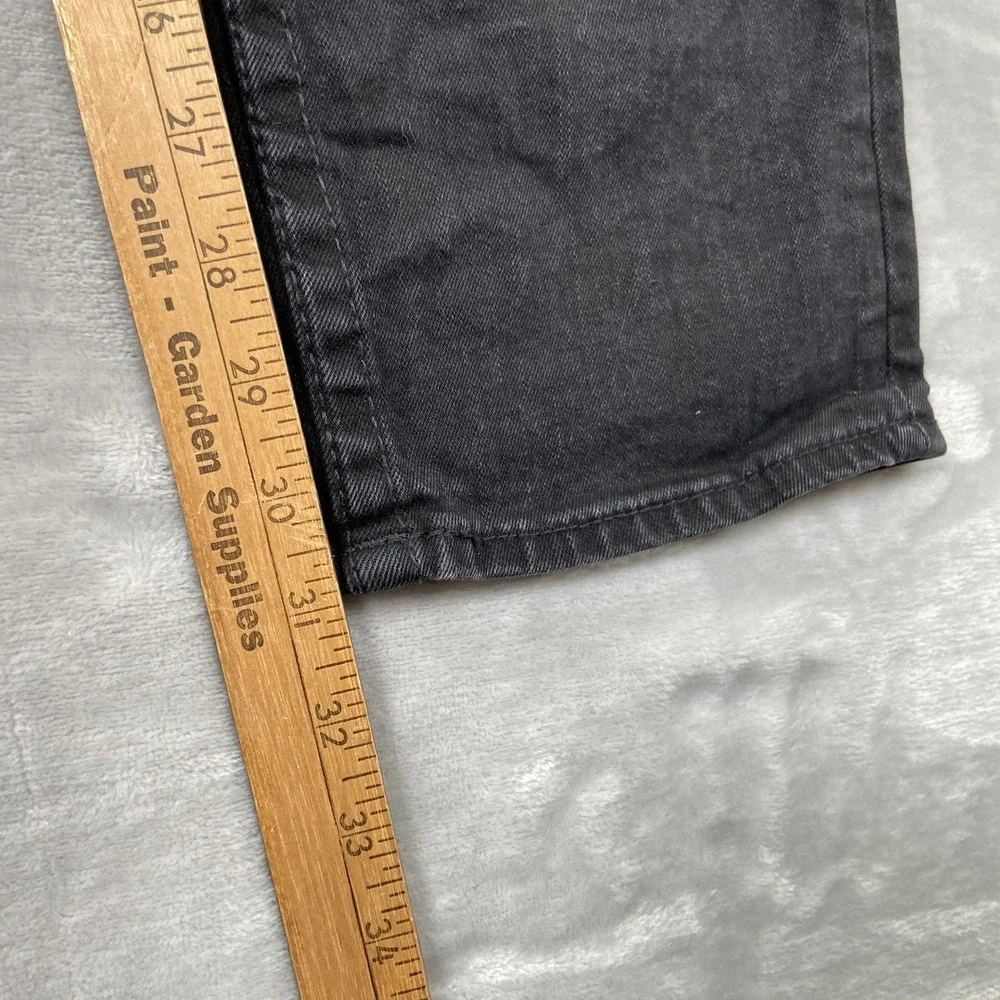 True Religion Jeans men's 34x31 Rocco Relaxed Skinny Black Denim Flap Pockets